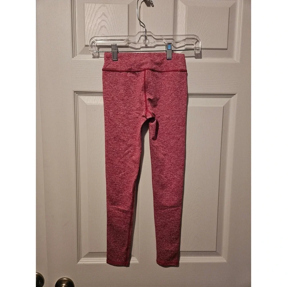 NWT Mira‎ Rae heathered red full length leggings girls size 8/9